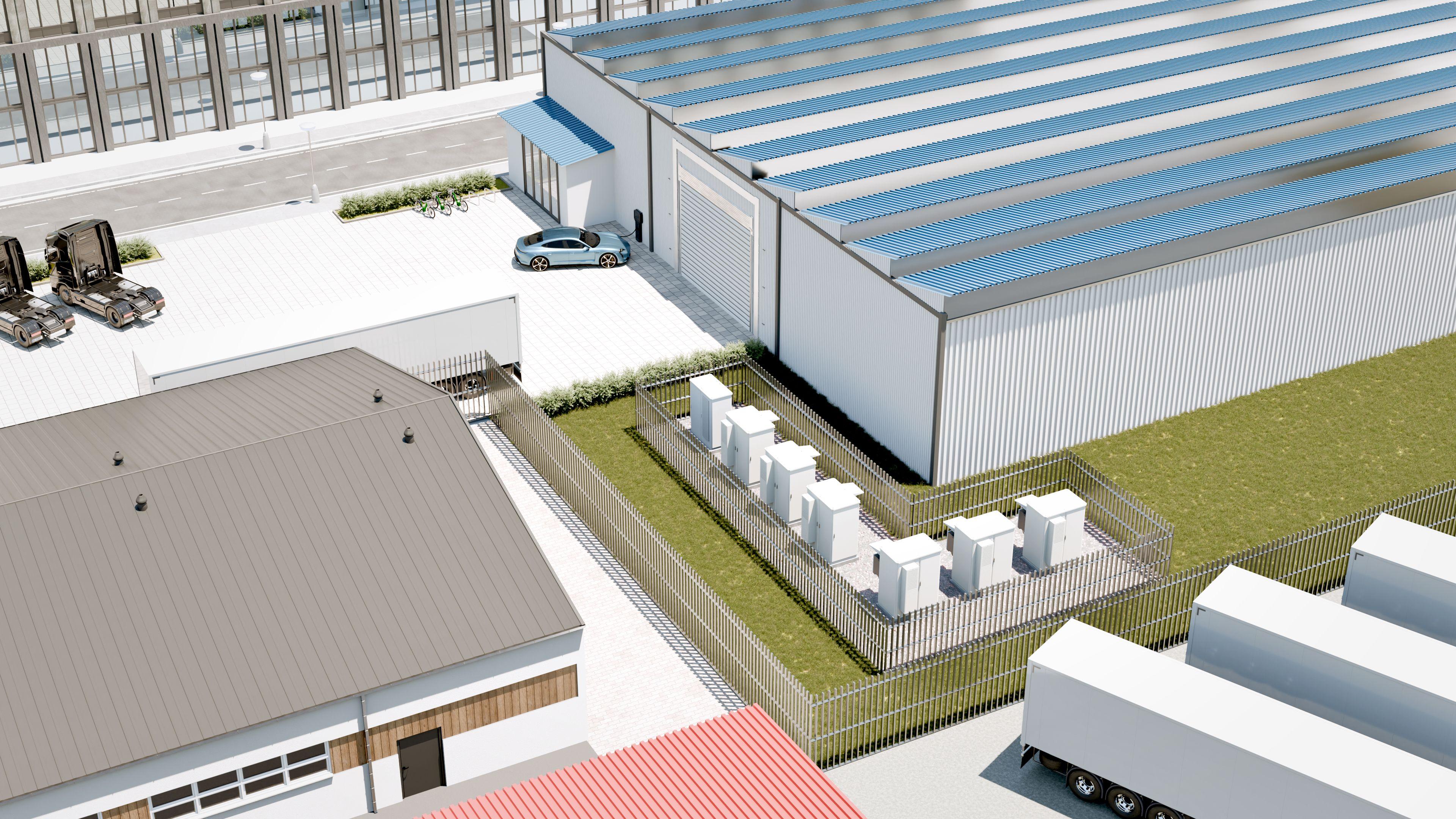Logistikzentrum mit 6 x 150 kW 