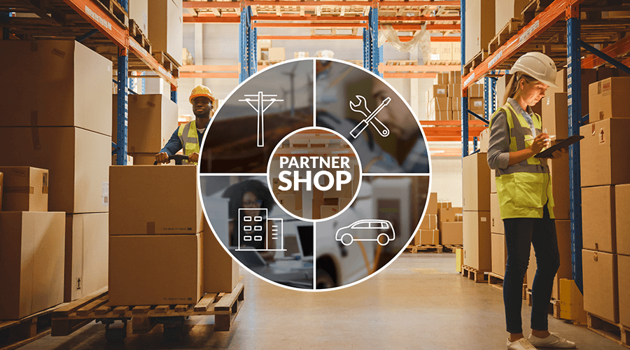 Grafische Abbildung von TMH als Partnershop