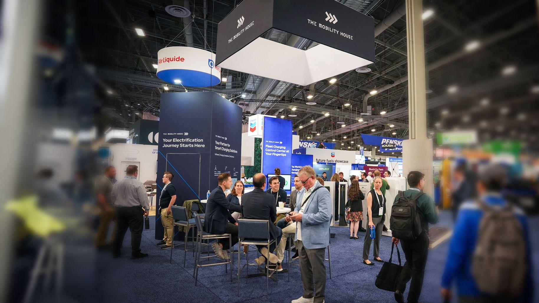 The Mobility House booth at the 2024 ACT Expo in Las Vegas, NV. 