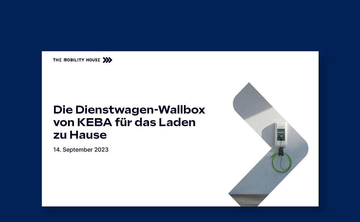 KEBA Dienstwagen Edition Wallbox Webinar