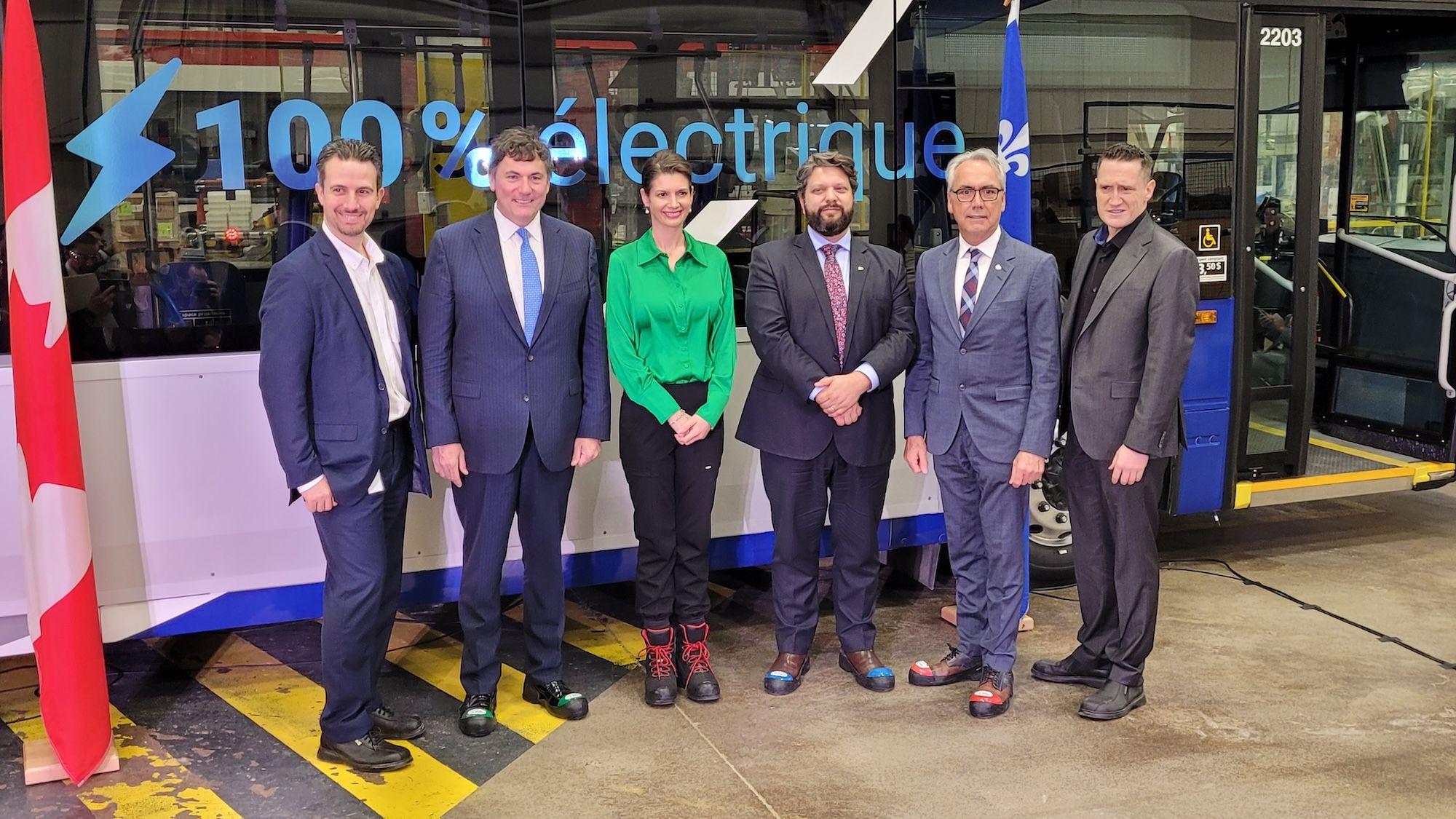 Federal government of Canada and the provincial government of Quebec electric buses at STM