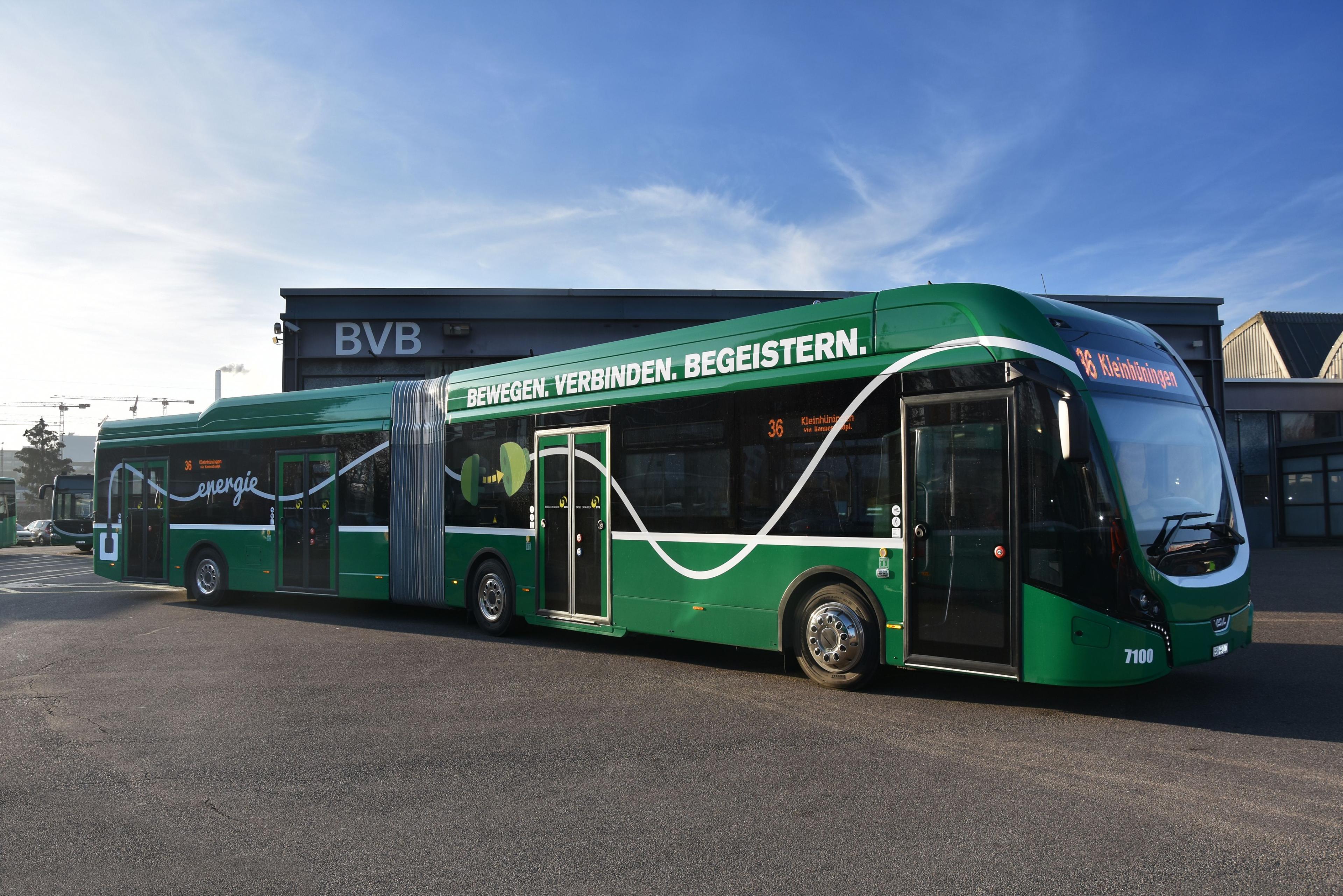 E-Bus der Basler Verkehrsbetriebe
