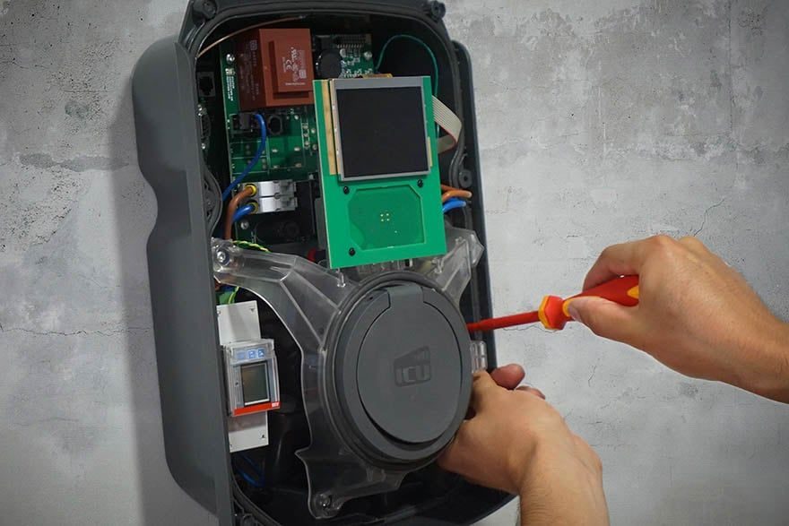 Installation einer Ladestation in der Tiefgarage