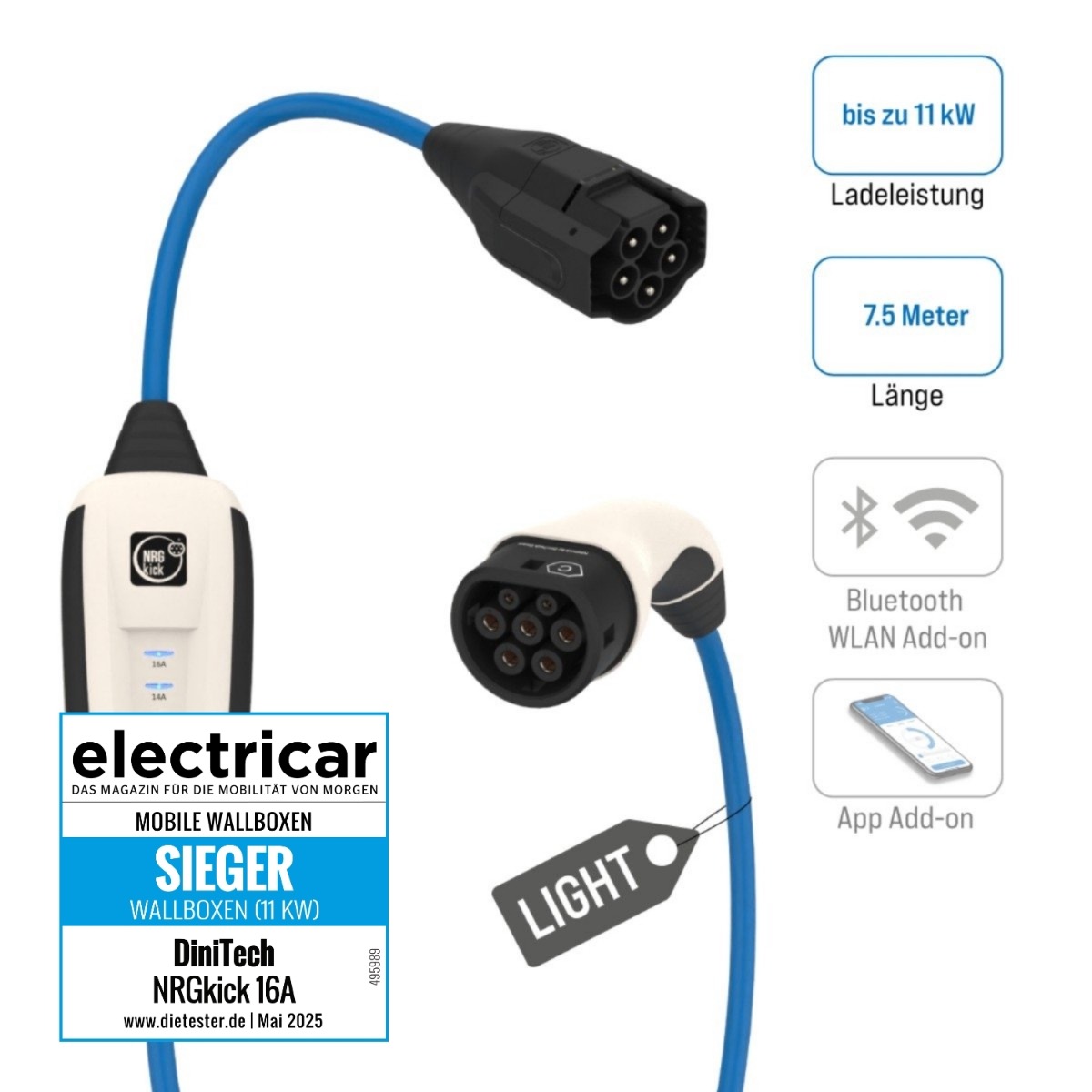Nrgkick 16A Light 7,5M Pure 87701000 - Bild 4