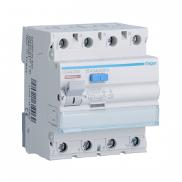 Hager Rcd 4 Pole 6ka 25a 30ma Type A