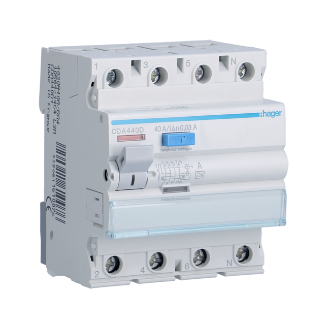 Disjoncteur Différentiel HAGER 40A 30mA Courbe C Type HI - Matériel Neuf