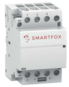 Contacteur-disjoncteur SMARTFOX pour commutation monophasée/triphasée (40 A)