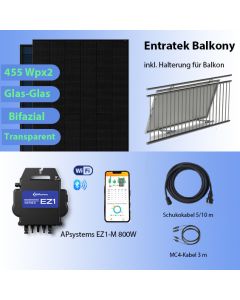 The Mobility House I Entratek Balkonkraftwerk mit Halterung 800W