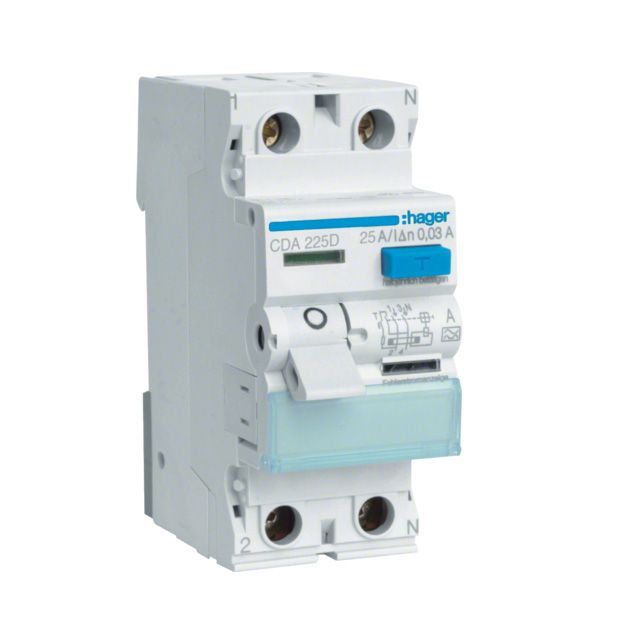 Hager Fi-Schalter 2polig 6kA 25A CDA225D ** 30mA Typ A