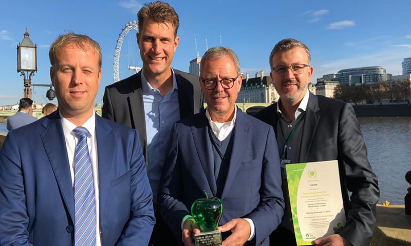 Auszeichnung mit dem Green Apple Award als Environmental Best Practice für Energiespeicher in der Johan Cruijff ArenA