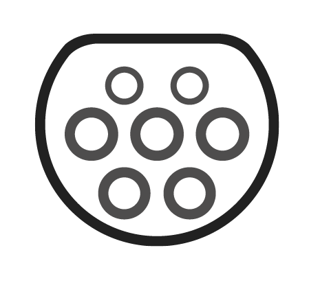 Typ 2 Ladestecker Grafik Typ 2-Stecker