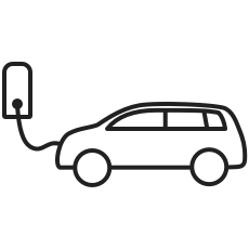 Icon Ladendes Elektrofahrzeug