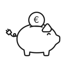 Kosten einparen dank Lastmanagement Icon- Kosten sparen
