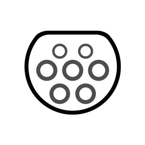 Typ 2 Ladestecker für Ihr E-Auto Grafik Typ 2-Stecker